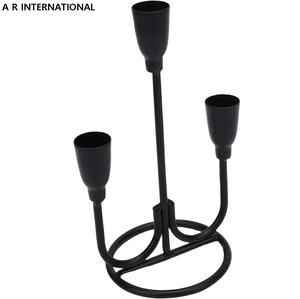 Unique 3-Arm Iron Candlestick <b>Holder</b> Metal <b>Wire</b> Decorative <b>Holder</b> for Birthday Easter Valentine's Day Christmas Gifting Decor - Product Image 6