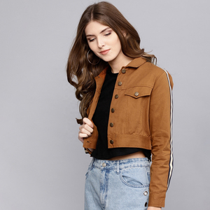 Alta venta al por mayor OEM ODM venta al por mayor de alta calidad personalizado impreso personalizado chaqueta de mezclilla para las mujeres OEM prendas de vestir de las mujeres - Product Image 4