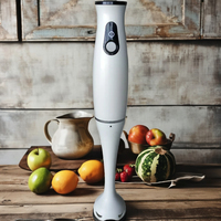 Blender électrique à main blanc 220-240V 200W pour une utilisation en cuisine pour la préparation de milkshakes/purées/sauces Comprend un accessoire crochet à pâte