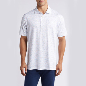 Décontracté Solide Noir Golf Hommes pour T-shirts Anti-Rides Tricoté Polyester/Coton Brodé Logo Personnalisé - Product Image 1