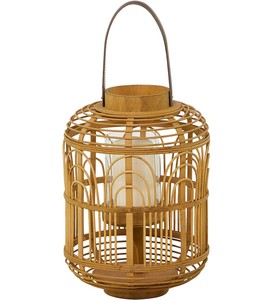 Lanterne de bougie en bambou brun durable Lanterne tissée en bambou naturel pour tenir la bougie - Product Image 4