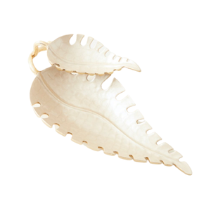 Handmade Stainless Steel Dish <b>Platter</b> Bowl Hammered Leaf Design Mirror Polished <b>Disposable</b> for Party Wedding Home Restaurant Use - Product Image 6