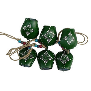 Campana Colgante de Metal de Navidad Rústica Vintage, Juego de 10 Campanas Colgantes Decorativas para Ventana de Hogar y Oficina, Artículo Decorativo de Navidad - Product Image 5