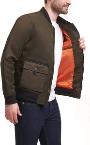Chaqueta Bomber de Satén con Parches Bordados Personalizados, Unisex, Formal, Camuflaje, Impermeable, Resistente al Viento, para Primavera, en Oferta - Product Image 2