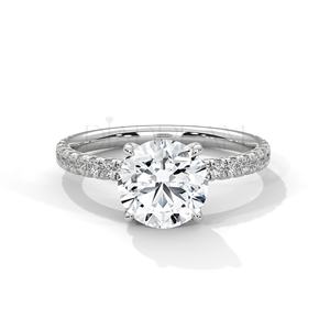 Dernière conception de bague de fiançailles en diamant taille ronde 14k or massif Simple Solitaire Leb Grown Diamond Ring Bridal Promise Ring - Product Image 2