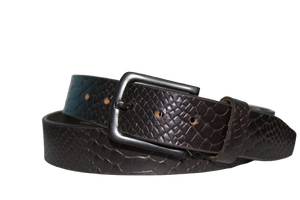 Ceinture décontractée en cuir de vache à motif poisson avec alliage pour boucle personnalisable du fournisseur en gros - Product Image 3