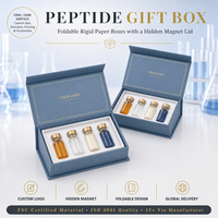 Boîtes rigides personnalisées pour ampoules de 2 ml, 3 ml, 5 ml, 10 ml avec impression CMYK, gaufrage, laminage mat, logo personnalisé, emballage cadeau