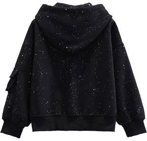 2025 Winter Jogger <b>Hoodie</b> <b>Gym</b> Workout Women Crew Neck Sweatshirt Custom Embroidered Front Logo - Product Image 2