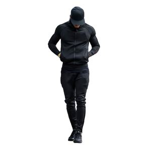 2025 otoño verano nuevo elástico logotipo personalizado hombres chándal Jogging trajes chándal con manga larga Jogging conjunto deportivo Atlético - Product Image 1