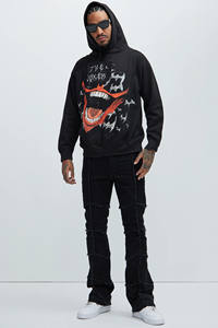 Sweat à capuche lourd pour les activités d'hiver en plein air Sweat à capuche léger avec poche avant et cordon de serrage Tenue quotidienne décontractée - Product Image 2