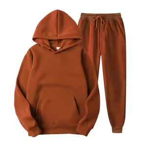 2025 chándal de calidad premium 100% chándal de algodón chándal de mujer elegante conjunto de Sudadera con capucha en blanco chándales Joggers conjunto de trajes - Product Image 6