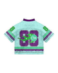 Camiseta de fútbol americano con impresión sublimada personalizada, diseño de malla corta Retro, ropa de calle de moda para adultos, característica transpirable - Product Image 4