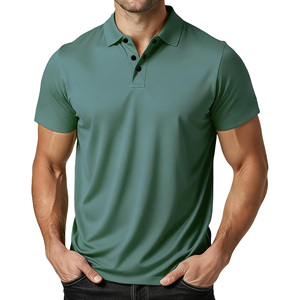 Chemises pour hommes 100% coton, formelles, unies, séchage rapide, évacuation de l'humidité, haute élasticité, boutons-pression pratiques, athleisure, courtes - Product Image 1