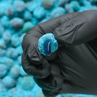 Groothandel Virale Zure Blauwe Bes Gummy Candy Gelatinevrij Halal Gecertificeerd Aangepaste Fruit Smaken Zak Aanpasbare Zure Snoepjes