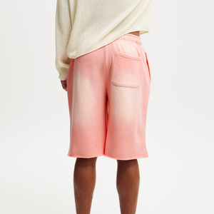 2025 recién llegado ropa informal pantalones cortos de lavado Sunfade de longitud larga para hombres pantalones cortos de algodón con logotipo impreso personalizado - Product Image 6