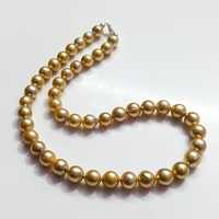 Collier de perles rondes naturelles d'eau douce de qualité supérieure, certifiées GIA, extrêmement dorées, livraison en 7 à 15 jours, bijoux pour anniversaire