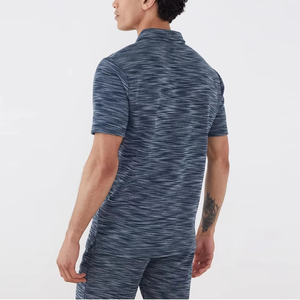 Conjuntos de pantalones cortos transpirables de algodón personalizados de alta calidad Camiseta ajustada y pantalones cortos que combinan con la camiseta Polo de entrenamiento de color sólido para el verano - Product Image 6