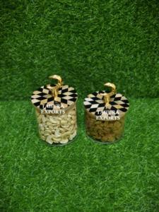 Nouveauté 2026 : Pot décoratif de luxe en résine et nacre transparente pour le Ramadan, idéal pour le rangement sur table - Product Image 3