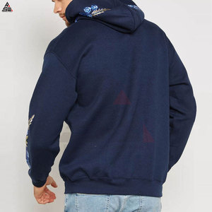Pull à capuche professionnel respirant pour hommes avec logo brodé 100% coton hiver - Product Image 2