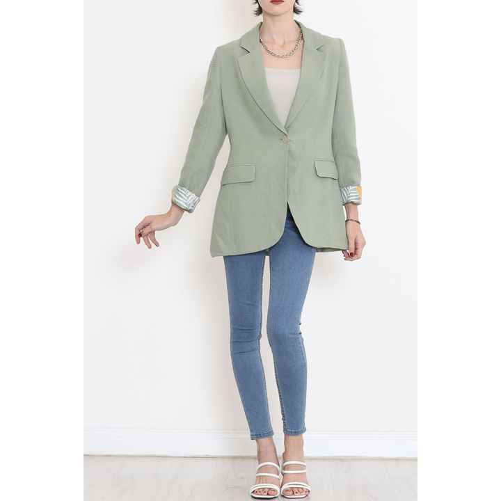 Linen Blazer Jacket Çağla
