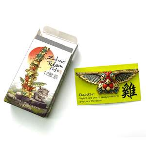 Pins de Solapa de Latón Plateado con Diseño Personalizado y Serigrafía - Caja Sorpresa Popular - Product Image 1