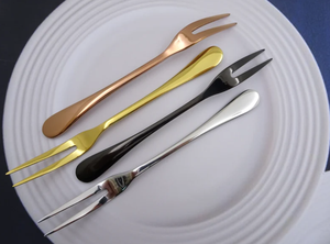 Wholesale Luxury Metal Multi-Color Fruit <b>Fork</b> For Parties Restaurant Hotel - Product Image 4