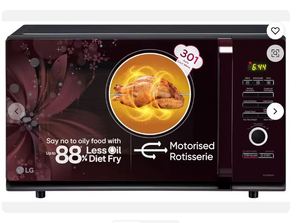 Four à micro-ondes à convection LG 32 L (MC3286BRUM Noir 360) °   Rôtissoire motorisée pour barbecue - Product Image 1