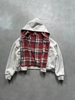 Sudadera con Capucha de Invierno para Mujer, Informal, con Estampado a Cuadros, Cálida, con Cierre, de Doble Cara, Holgada, con Capucha, Diseño Sólido