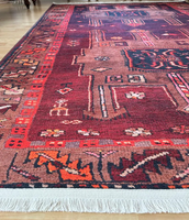 Antik Aussehende Wolle/Seide Handgeknüpfte Teppiche Handgefertigt 8x14 9x12 Mehrfarbige Abstrakte Gebetsteppiche Umweltfreundlich 1 Stück Wohnzimmer