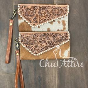 Cartera de cuero con diseño de moda 2025 para mujer, cartera multiusos de cuero de vaca genuino de alta calidad - Product Image 1