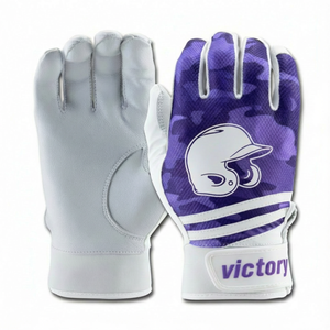 Gants de baseball personnalisés en gros, triple couture, résistance de la paume, dos en maille ventilée, confort amélioré, gants de frappe au softball - Product Image 1