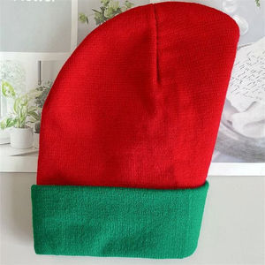 Gorro de invierno personalizable 2025, gorro de punto, gorro cálido de Color sólido con logotipo, estilo liso para viajes, gorros elásticos con forro polar para niños - Product Image 4