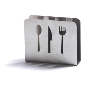 Antique Design Napkin Holder Silver <b>Color</b> Large Size Home and Kitchenware Stainless Steel <b>Tissue</b> <b>Paper</b> Storage Rack - Product Image 1
