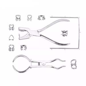 Grey Carrying Case Dental Rubber Dam Kit Stainless Steel Restorative Instruments Punch <b>Clamp</b> Forceps - Product Image 5