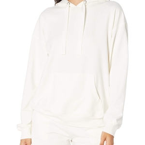 Sudadera con Capucha Unisex de Algodón y Felpa para Mujer, con Logotipo y Emblema Personalizados en la Parte Delantera, Sudadera con Capucha Cortavientos en Color Sólido para Invierno - Product Image 3