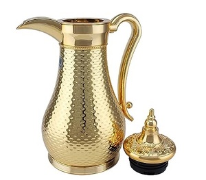 Arabic Dallah Metal Coffee <b>Pot</b> Golden Finished Luxury Eco-Friendly Coffee & <b>Tea</b> Home Wedding Use Wholesale - Product Image 1