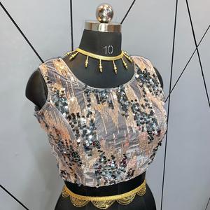 Chemisier Sari de créateur, style indien, vêtement de fête de mariage - Product Image 5