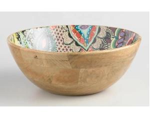 Cuenco de madera decorativo de madera de Acacia, diseño moderno, utensilios de cocina multiusos, cuenco de comida para ensaladas, frutas, cuenco para servir, precio de fábrica - Product Image 4