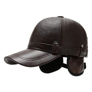 Hot Selling Best <b>Winter</b> Warm Comfortable Genuine Leather <b>Cap</b> Wholesale Best Price Quick Dry Unisex Leather <b>Cap</b> - Product Image 3