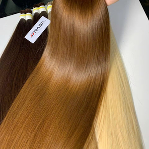 Extensiones de cabello a granel de 100g más vendidas, doble donante individual, 24 pulgadas, onda Natural, cabello vietnamita, colores claros - Product Image 1