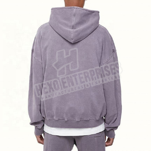 Sweat à capuche zippé surdimensionné 100% coton de haute qualité pour hommes - Product Image 5