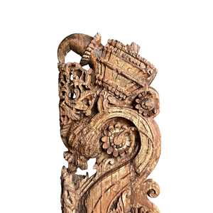 Support mural en bois vintage indien, sculpté à la main, décoration murale architecturale, style rustique antique, intérieur de maison, assortiment, 1 conteneur - Product Image 3
