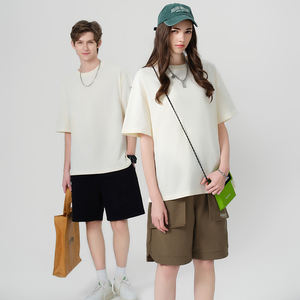 Camisetas Holgadas Estilo Hip Hop 100% Algodón Manga Corta para Hombre Camiseta Negra Extra Grande Corte Cuadrado Camisetas Lisas para Unisex - Product Image 4