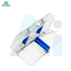 ALMAC Small Instrument Basket for Ophthalmology Protective <b>Silicone</b> <b>Mat</b> Prevents Tool Movement Autoclave Manual CE Certified - Product Image 6