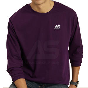 T-shirts à manches longues pour hommes de haute qualité, en coton, à faible MOQ, avec étiquette privée - Product Image 1