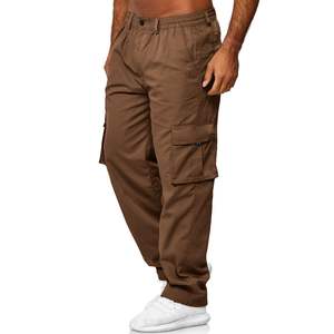 Hot Sale Men's Cotton Polyester Cargo Trousers Workwear Pants Latest Designs Trending Cargo Pants Multi-pocket, outdoor pants - Product Image 3