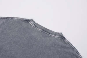 เสื้อยืดวินเทจทรงโอเวอร์ไซส์ ผ้าคอตตอน 100% หนัก 250 กรัม ทรงหลวม ไหล่ตก สไตล์สตรีทแวร์ สำหรับผู้ชาย ลวดลายฟอกสีแบบแอซิดวอช - Product Image 6