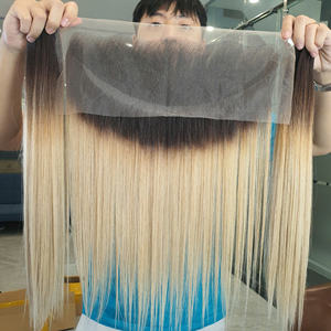 613 cabello humano virgen Rubio 613 mechones de cabello alineados con cutícula con cabello humano virgen Rubio Frontal 613 mechones con Frontal - Product Image 2