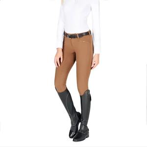 Pantalones de Equitación Color Caqui, Leggings de Montar a Caballo al por Mayor para Mujer, Pantalones de Montar con Asiento Completo de Silicona y Pantalones de Equitación - Product Image 1