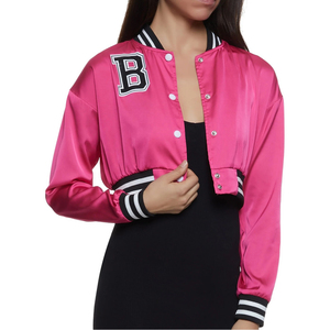 Chaqueta Universitaria Bomber de Satén de Alta Calidad para Hombre y Mujer, Primavera, Frente Completamente Personalizable, Chaquetas Cortas para Hombre - Product Image 2